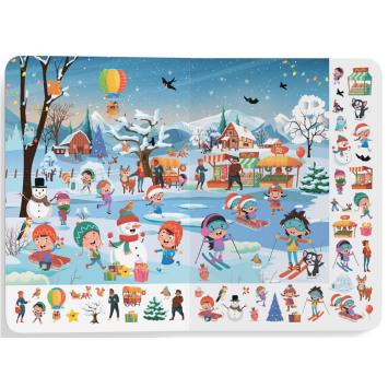 сторінка з зимою Великий віммельбух Пори року Великий віммельбух Пори року на столі