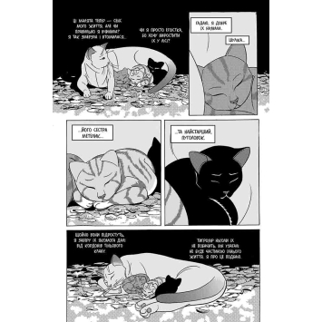 Ілюстрація з книги Коти-вояки Манґа 7 герої Тигрозір і Саша Сцена з книги Коти-вояки Манґа 7 Повернення до Кланів