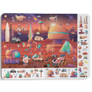 сторінка книги Великий віммельбух Космос із малюнками розворот книги Великий віммельбух Космос