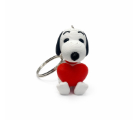 Брелок Сердечний Снупі аксесуар для ключів та рюкзака білий песик з серцем