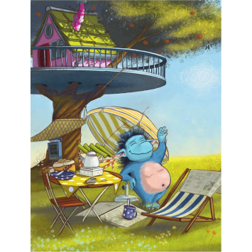 розворот книги Гуркотроль хоче бути першим Книга 3 дитяча книга Гуркотроль хоче бути першим Книга 3 на столі