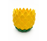 Декоративний горщик Золотий Лотос у золотому кольорі для декору інтерєру