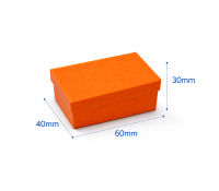 Коробка пластикова 60х40х30 мм помаранчева з PLA пластику