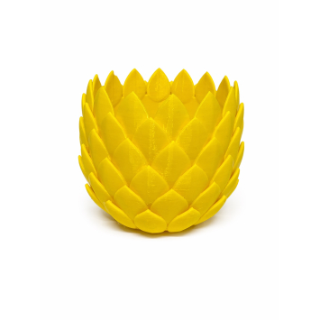 Цветочный горшок Лотос желтый без поддона.