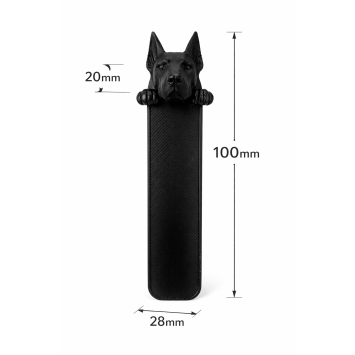 3Д Закладка Песик (чорна)