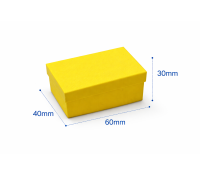 Коробка пластикова 60х40х30 мм жовта з PLA пластику